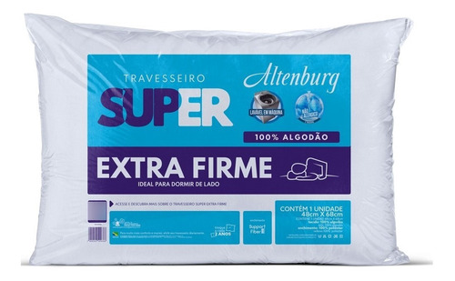 Travesseiro 100% Algodão Altenburg Super Extra Firme 48 X 68