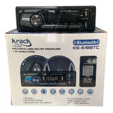 Autoestereo Krack Bluetooth Usb Sd Aux Fm Y 2 Bocinas 6.5