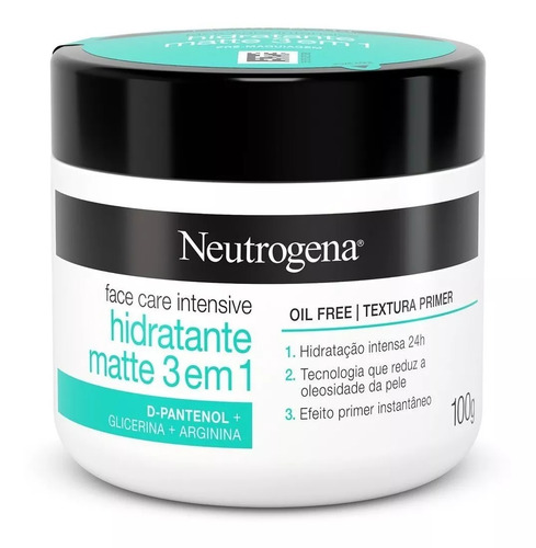 Crema Hidratante Neutrogena Face Care Intesive Día/noche Para Piel Mixta A Piel Grasa De 100g