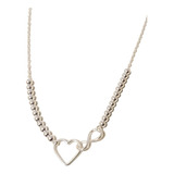 Collar Corazón Infinito Plata 925 Mujer