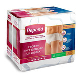 Depend Ropa Interior Unisex Para Incontinencia, Grande 10 Pz