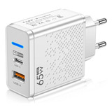 Cargador Universal Carga Rapida 65w Usb C Quick Charge Usb A