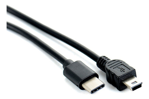 Cabo Usb 30 Cm Conector Tipo-c Macho Pra Mini-b V3 Macho