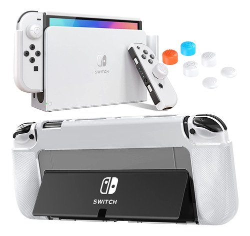 Capa Case De Proteção Para Nintendo Switch Oled Tpu Flexível