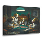 Quadro Grande Parede Quarto Tabacaria Cachorro Jogando Poker