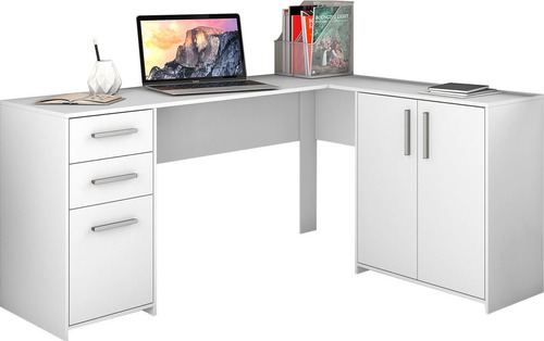 Mesa Para Computador Office Legna Branco - Moveisaqui