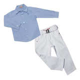 Conjunto Social Infantil Camisa Batizado Menino Festa