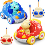 2 Pack De Juguetes De Coche Con Control Remoto De Dinosaurio