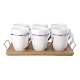 Mug 6 Unidades Con Base Bambu Just Home Collection