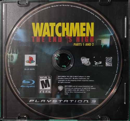 Ps3 - Watchmen The End Is Nigh - Solo Cd Original R