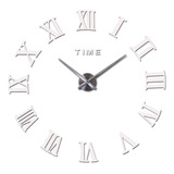 Reloj De Pared Mediano 80 X 80 Cm Plateado 