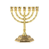 12 Tribus Of Israel Menorah, Jerusalen Temple 7 Rama Judio C