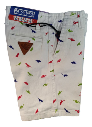 Bermuda Short De Niño Tipo Casual Estampada Gabardina