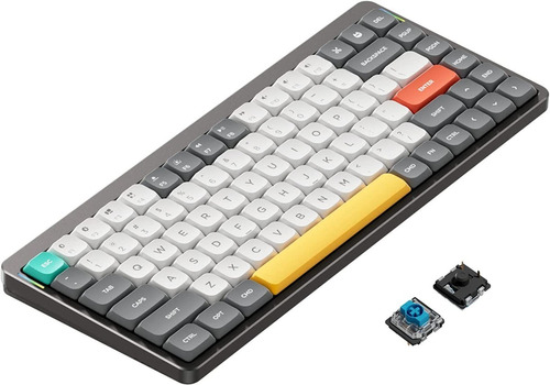 Teclado Gamer Bluetooth Nuphy Air75 Qwerty Gateron Brown Com Luz Rgb