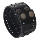 @ Hombres Mujeres Unisex Trenzado Pu Cuero Brazalete