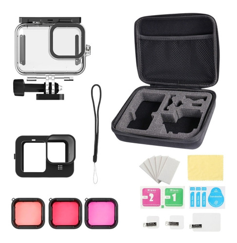 Kit Cuidado Gopro Hero 9/10 Estanque Pelicula Capas Filtros