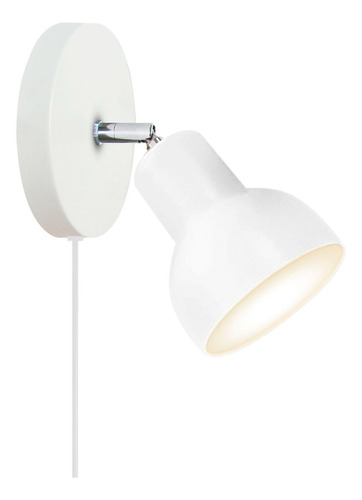 Aplique Velador Moderno Pared Campana Movil Apto Luz E27 Color Blanco/cromo