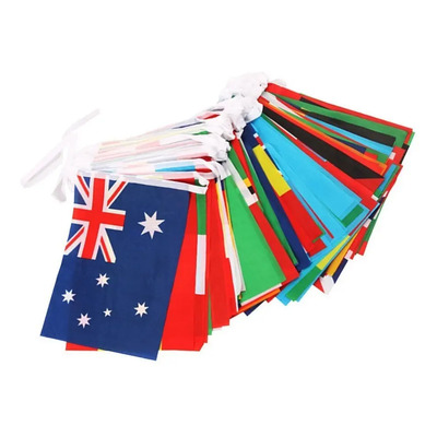 Bandera De Cuerdas Nacionales, 100 Países, Tamaño Pequeño Taiwan