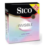 Condones Sico Invisible Ultra Sense Caja Con 55 Piezas 