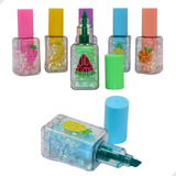 6 Marca Texto Infantil Esmalte Papelaria Fofa Caneta Kawaii 