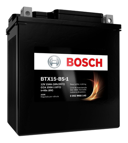 Bateria Ytx16-bs Bosch 15ah 12v Cbx750f 7 Galo Tiger 11-16