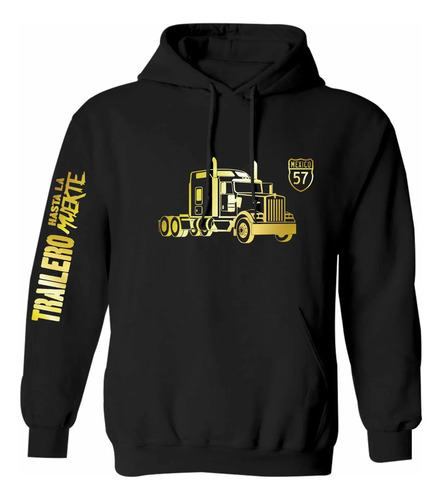 Sudadera Unisex Diseño De Trailero W900 Golden Truck