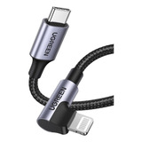 Ugreen - Cabo De Dados Usb-c Para Lightning 90o Mfi 1 Metro