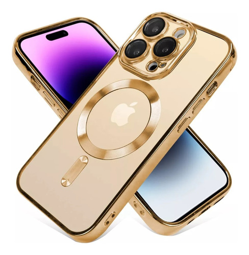 Case Para iPhone 12 Pro Max Magsafe Metalizada Cubre Camara