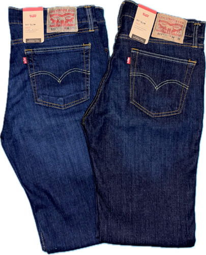 Pantalones Levis 511 Caballero Slim Fit Jeans Hombre 2pzs