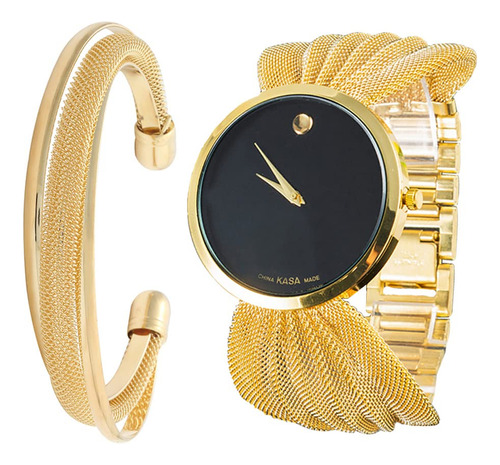 Baojulong Elegante Juego De Reloj Y Pulsera Para Mujer, Caja