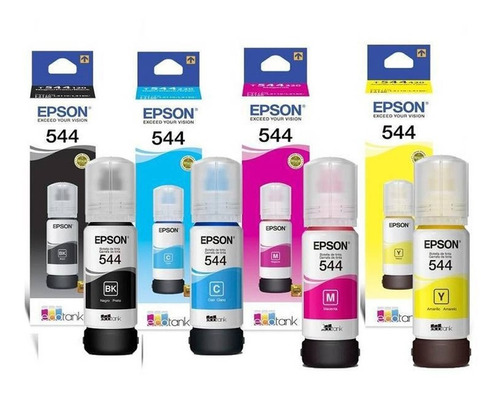 Tinta Epson T544 Kit 4 Botellas Para Impresora L3150/l3110/ 