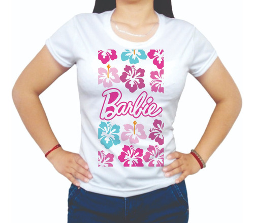 Playera Barbie - Barbie Flores - Playera Para Dama Y Niña