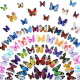 80 Piezas 3d Mariposa Pared Decorativa Colorida 4 Estil...