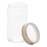 Pote De Vidro Borosilicato Transparente Com Tampa 500ml