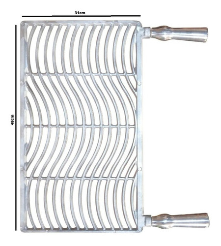 Grelha De Churrasco Alumínio Fundido 48x31cm