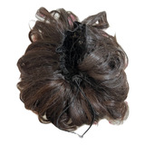 Rabo Coque Grego Cabelo Humano Castanho Claro 15cm 40g