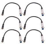 Pack De 6 Cables De Parche Xlr Hembra A Rca Macho