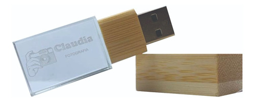 Kit 50uni. Pen Drive Vidro Eco 32gb Personalizado No Vidro