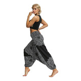 Mujeres Suelto Yoga Pantalones Holgados Boho Aladdin Mono 06