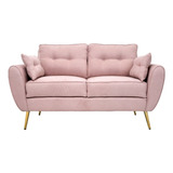Love Seat Vintage Salas Modernas Sillones Minimalistas Color Rosa