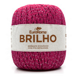 Barbante Euroroma Brilho Prata 400g 550 Pink