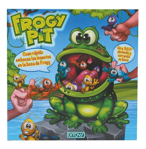 Juego De Mesa Froggy Pit Emboca Los Insectos Ditoys 2361