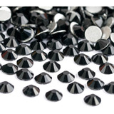 Pedreria Cristal Para Uñas Decoración Tornasol Ss40-34-30-20 Color Negro Ss20 (4.6-4.8mm)1440pzs