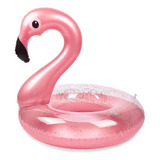 Boia Flamingo Glitter Redonda Infantil Piscina Mar - 70cm