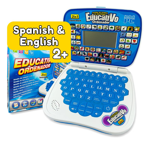 Mini Laptop Interactiva Educativa Español/inglés Niños