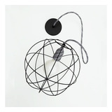 Colgante Jaula Globo, Mod. Atomo 30cm + Cable Textil