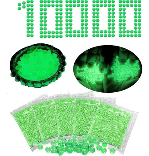 Bolitas De Hidrogel Fluorescentes 10,000 Bolas Brillan Glow