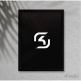 Quadro Sk Gaming Cs Go A5 C/ Moldura E Vidro