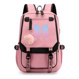 Estilo Coreano Bts Mochila De Lazer Com Interface Usb