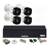 Kit 4 Câmeras Intelbras 20 Mts Dvr Intelbras 4 Canais